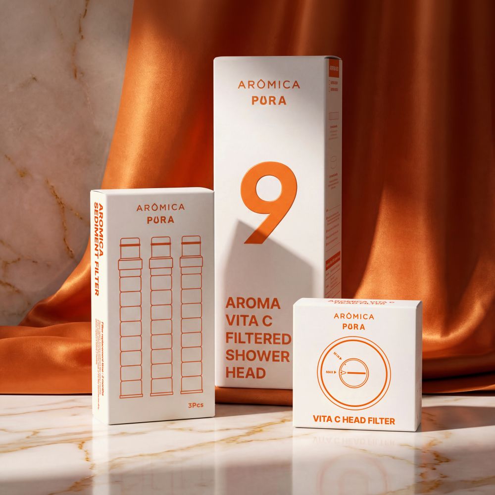 Aromica PURA900 suihku tehosuodatuksella ja korealaisella kosmetiikalla