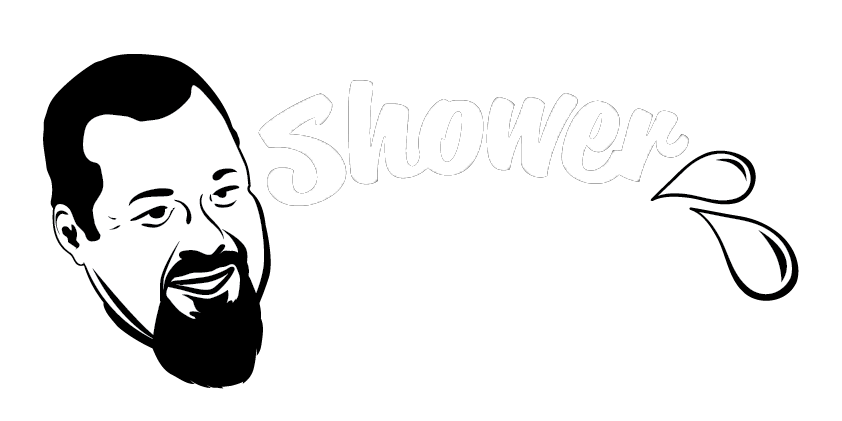 Shower Guy logo valkoinen