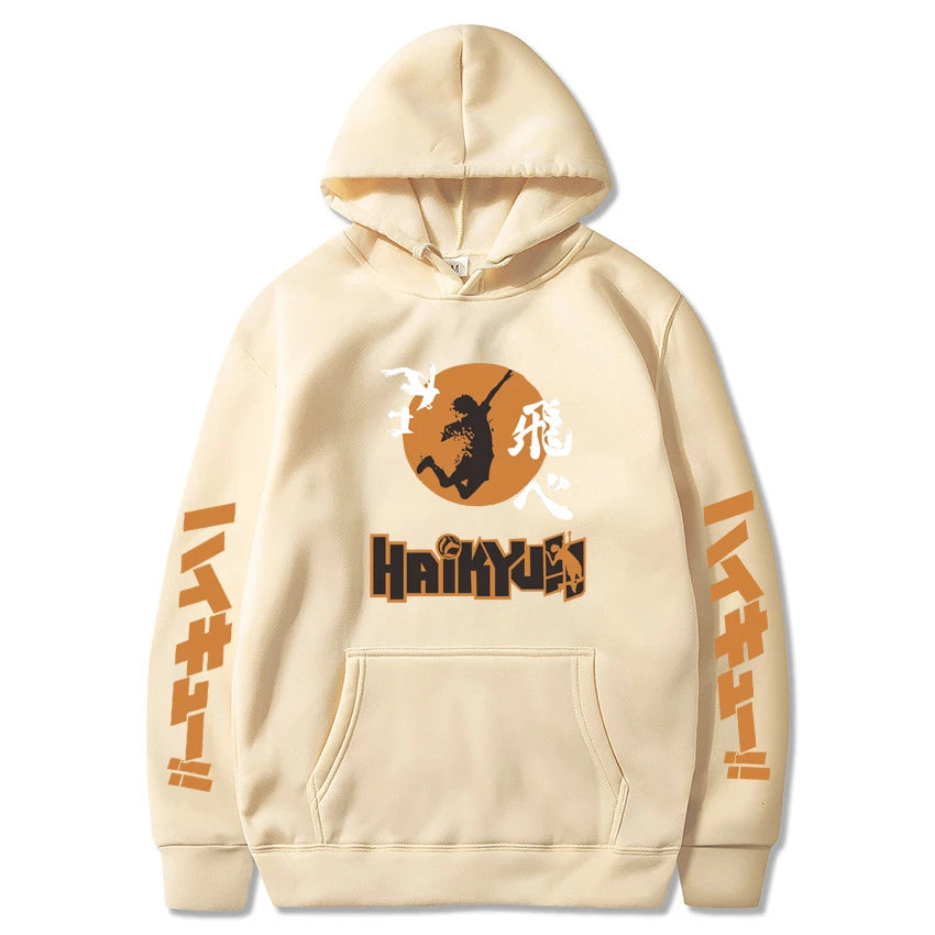 Anime Haikyuu Harajuku huppari khaki